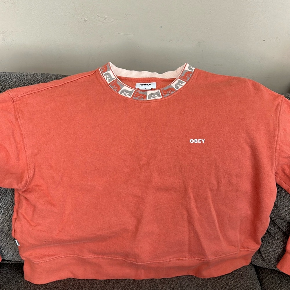 Obey Sweatshirt, size medium, orange